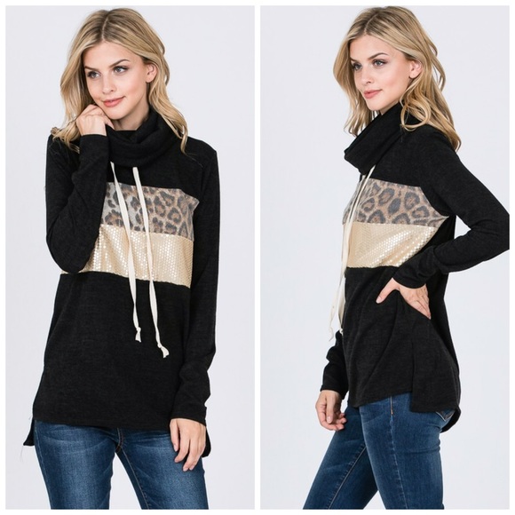 πLAST 1! So Cute! Leopard Sequin Hoodie! - Picture 5 of 7